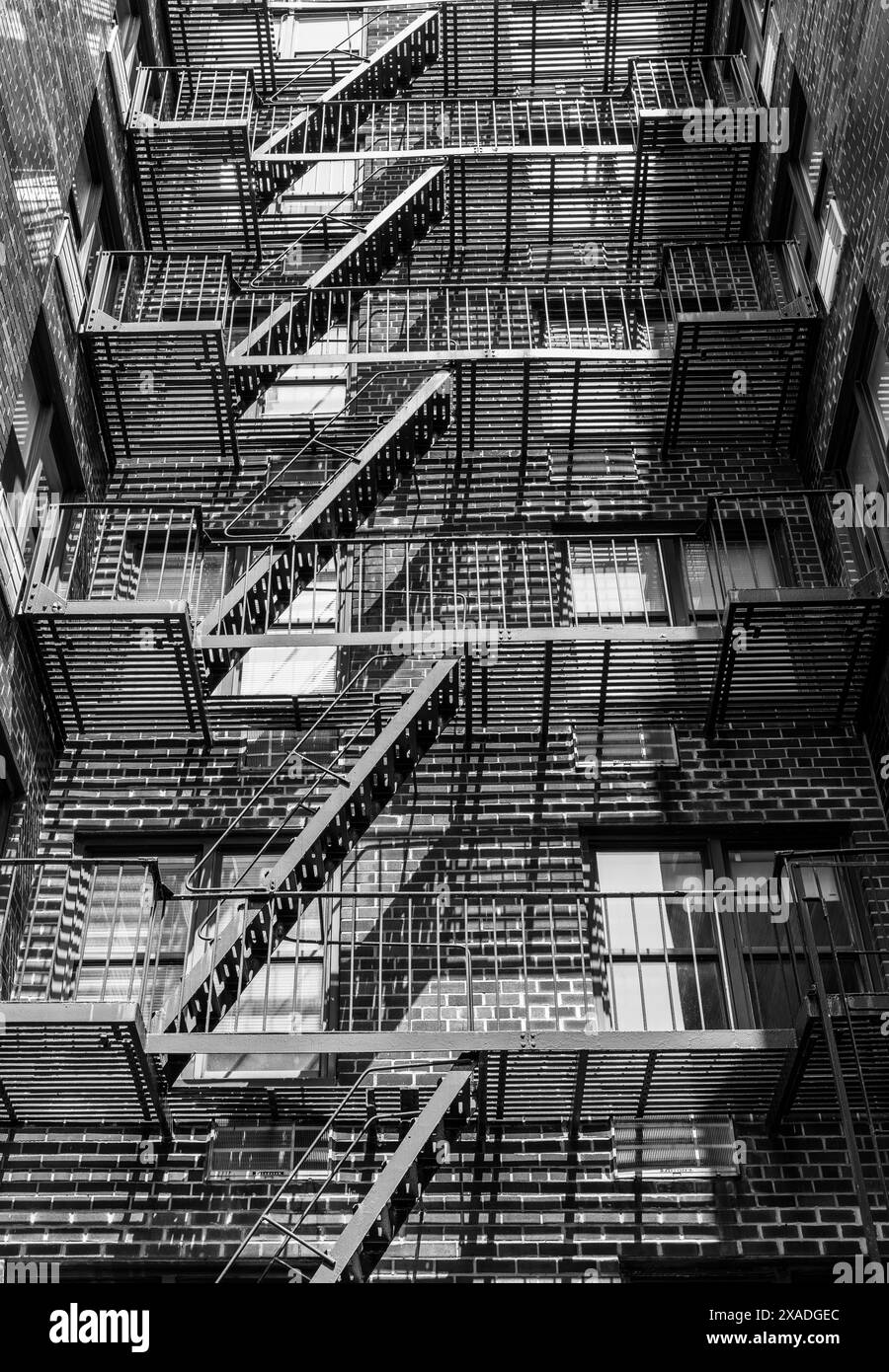 New York City, USA - 26. August 2017: Fire Treppen, Chelsea, West Side, Manhattan. Stockfoto