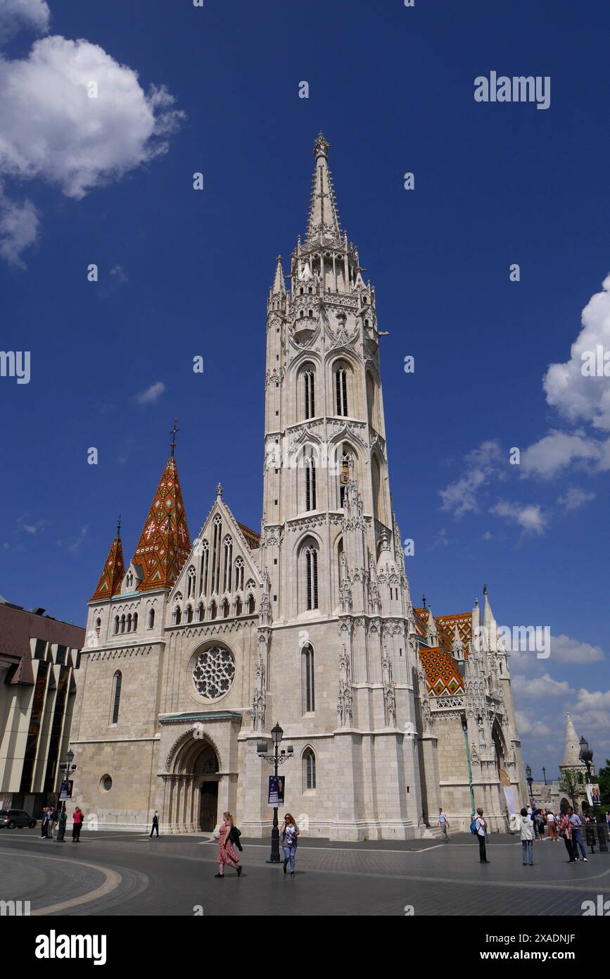 Mátyás-templom, Kirche der Himmelfahrt von Buda, Matthiaskirche, Burgviertel, Budapest, Ungarn Stockfoto