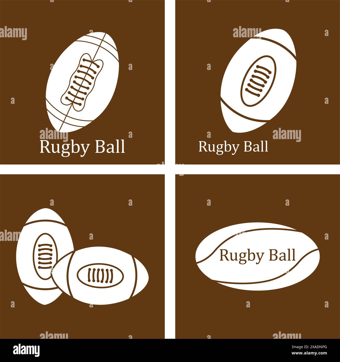 Rugby Ball Icon Vektor Illustration Design Vorlage Stock Vektor