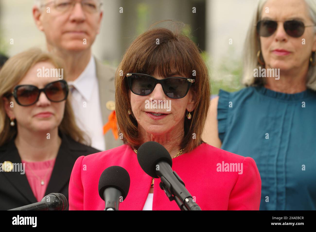 Washington, DC, USA. Juni 2024. US-Rep. Kathy Manning (D-mich) Spricht auf einer Pressekonferenz zur Unterstützung des Gesetzes über das Recht auf Empfängnisverhütung. Stockfoto