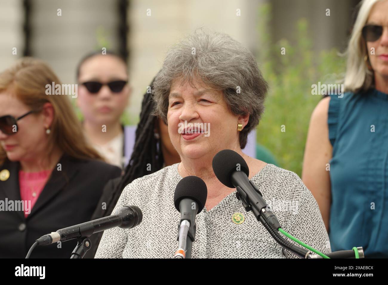 Washington, DC, USA. Juni 2024. US-Rep. Lois Frankel (D-Flag.) Spricht auf einer Pressekonferenz zur Unterstützung des Gesetzes über das Recht auf Empfängnisverhütung. Stockfoto