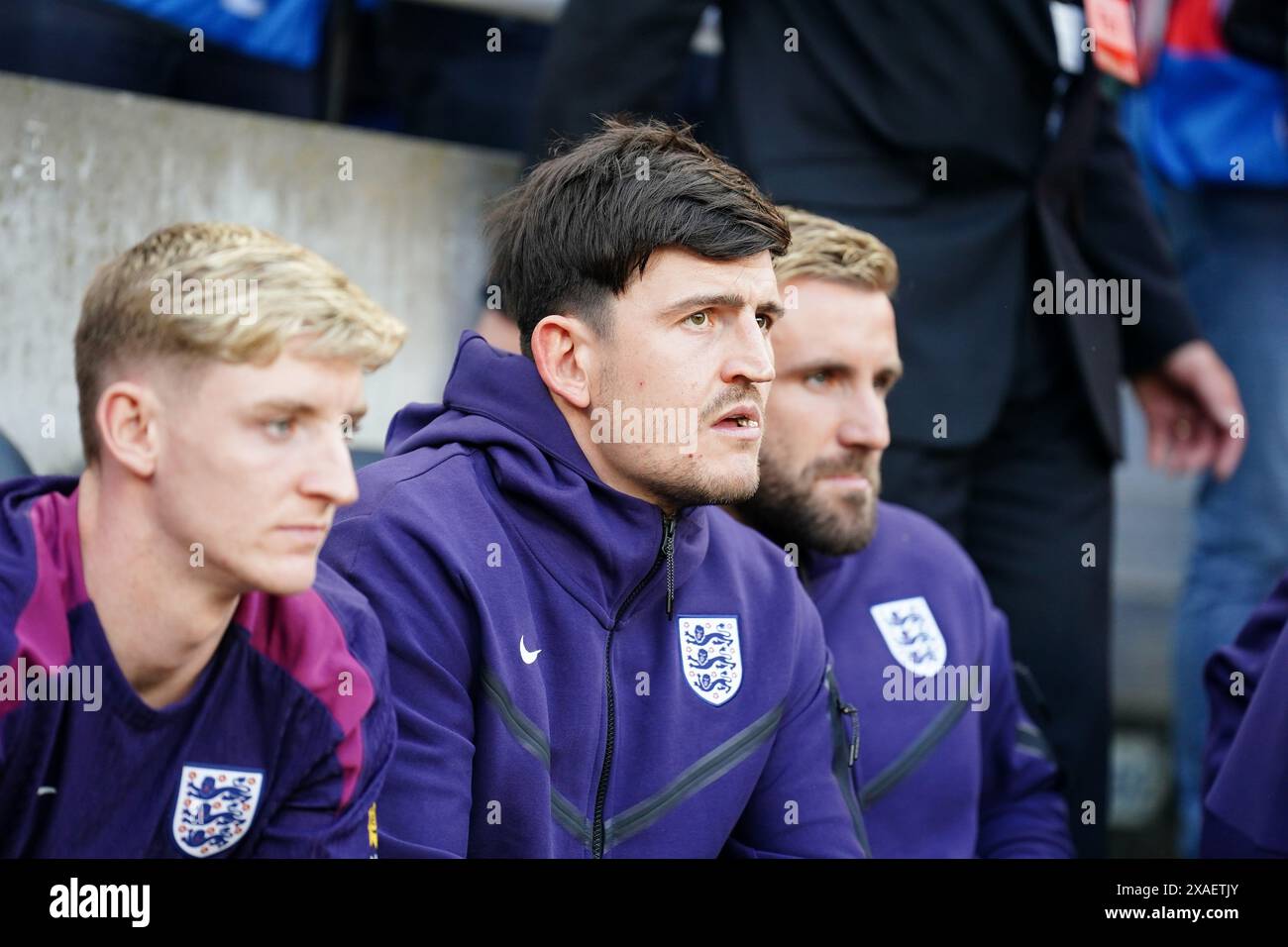 Aktenfoto vom 03.06.2024 von Harry Maguire, der bekanntgegeben hat, dass er einer der Spieler ist, der aus dem englischen Euro-2024-Team gestrichen wurde. Ausgabedatum: Donnerstag, 6. Juni 2024. Stockfoto