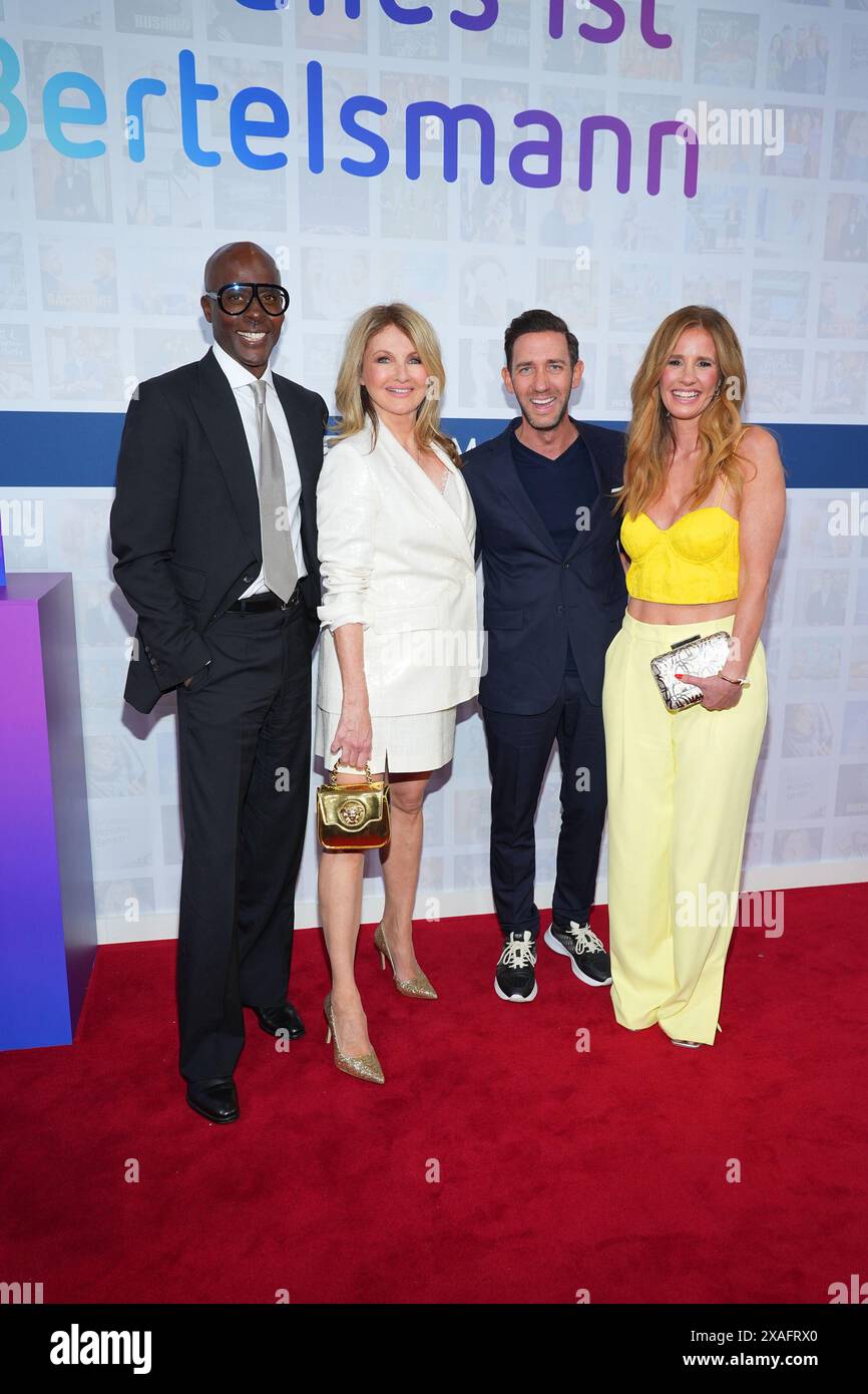 Bruce Darnell, Frauke Ludowig, Marcel Remus und Mareile Hoeppner bei der Bertelsmann Party am 6.06.2024 in Berlin Stockfoto