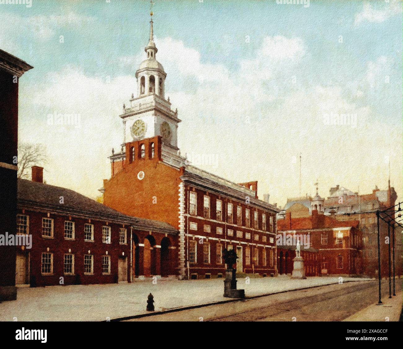Independence Hall, Philadelphia, Pennsylvania 1900. Stockfoto