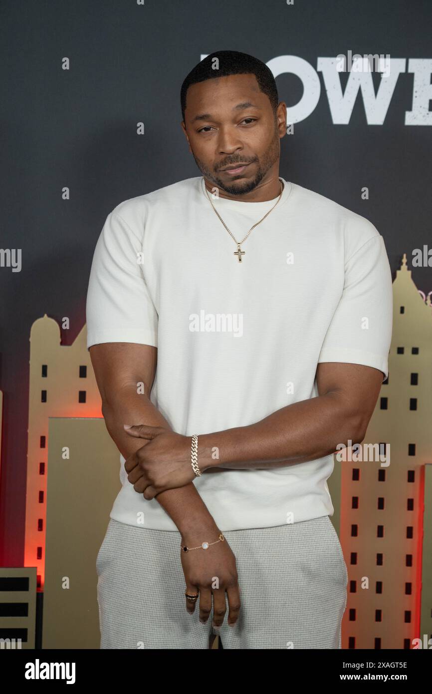 New York, NY, USA. Juni 2024. Malcolm M. Mays bei Starz „Power Book II: Ghost“ Staffel 4 Premiere im Hammerstein Ballroom am 6. Juni 2024 in New York City. Quelle: Raymond Hagans/Media Punch/Alamy Live News Stockfoto