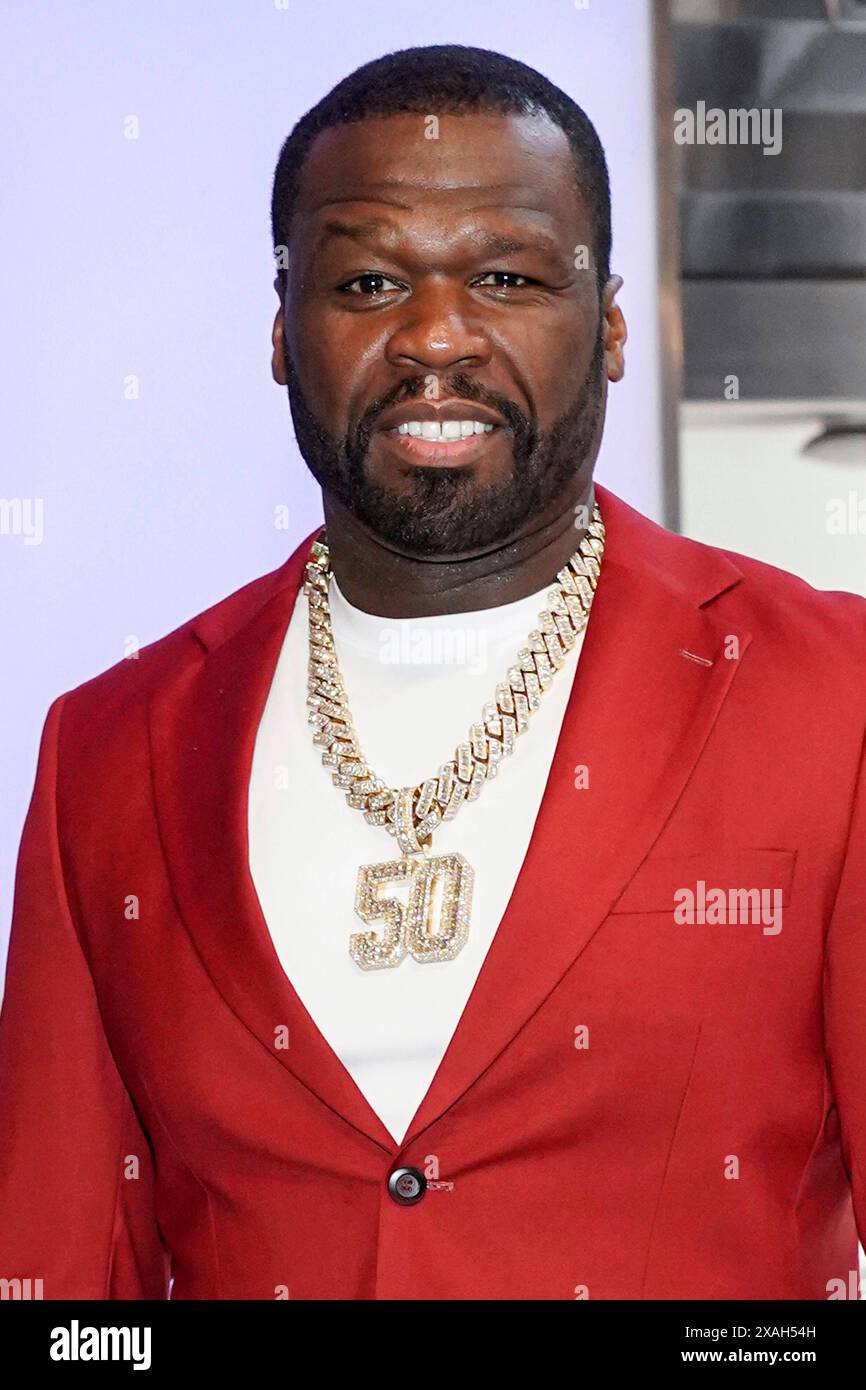 50 Cent beim Pressetermin zum finalen 4. Staffel der TV-Serie Power Book II: Ghost , dem Black Music Month und dem 10. Jahrestag der TV-Serie Power im Empire State Buildung. New York, 06.06.2024 *** 50 Cent bei der Presseveranstaltung zur letzten 4 Staffel der TV-Serie Power Book II Ghost , Black Music Month und zum 10. Jahrestag der TV-Serie Power at the Empire State Building New York, 06 06 2024 Foto:XJ.xNacionx/xFuturexImagex POWER 4628 Stockfoto