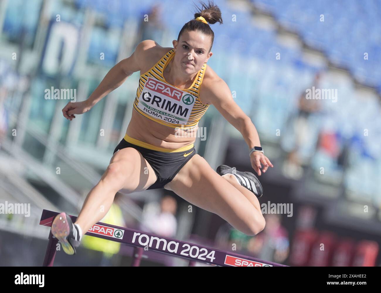 Rom, Italien. Juni 2024. Leichtathletik: Europameisterschaften: Vanessa Grimm, Deutschland, Heptathlon, Frauen. Quelle: Michael Kappeler/dpa/Alamy Live News Stockfoto