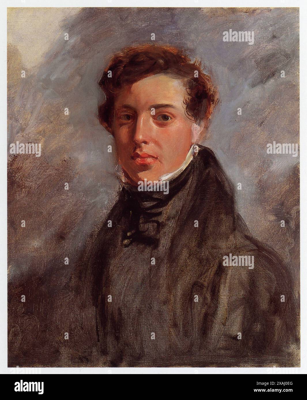 Eugène Delacroix.(1798-1863). Portrait de Charles de Verninac. Huile sur toile. 1829 Stockfoto