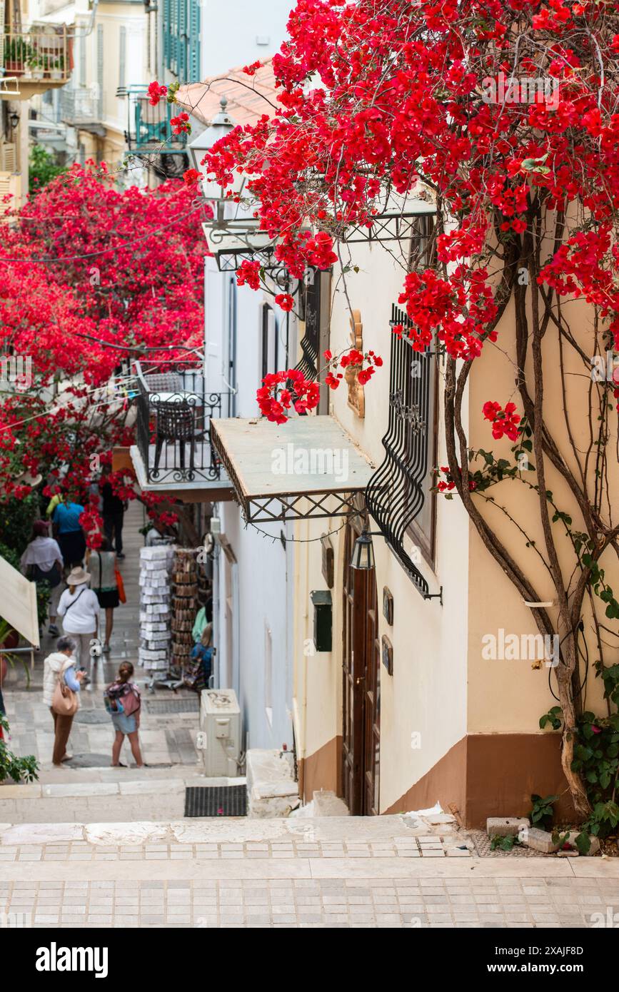 Nafplio, Ναύπλιο, Blick auf das Stadtzentrum Stockfoto