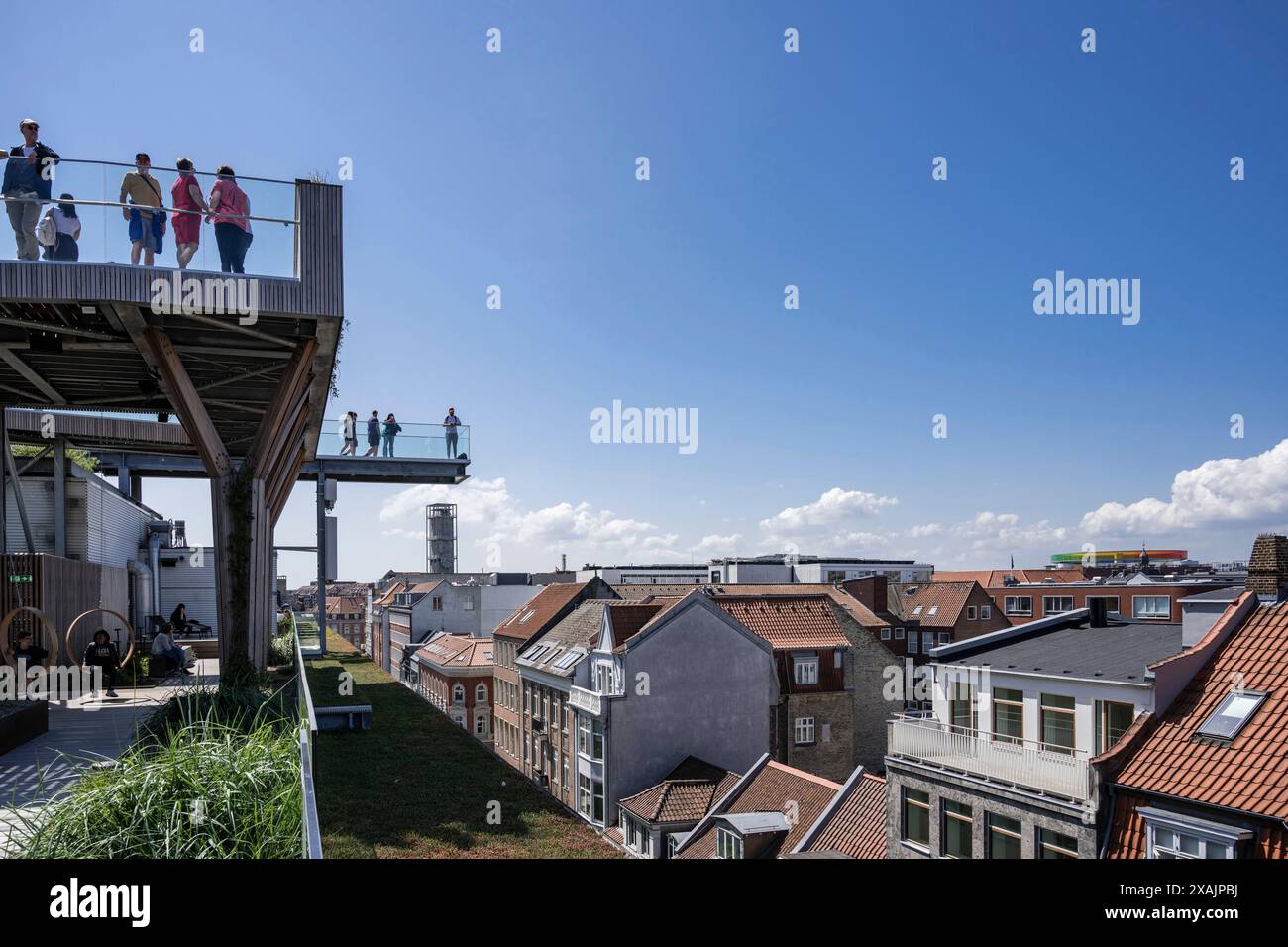 Kaufhaus Salling, Dachterrasse, Stadtzentrum, Aarhus, Dänemark Stockfoto