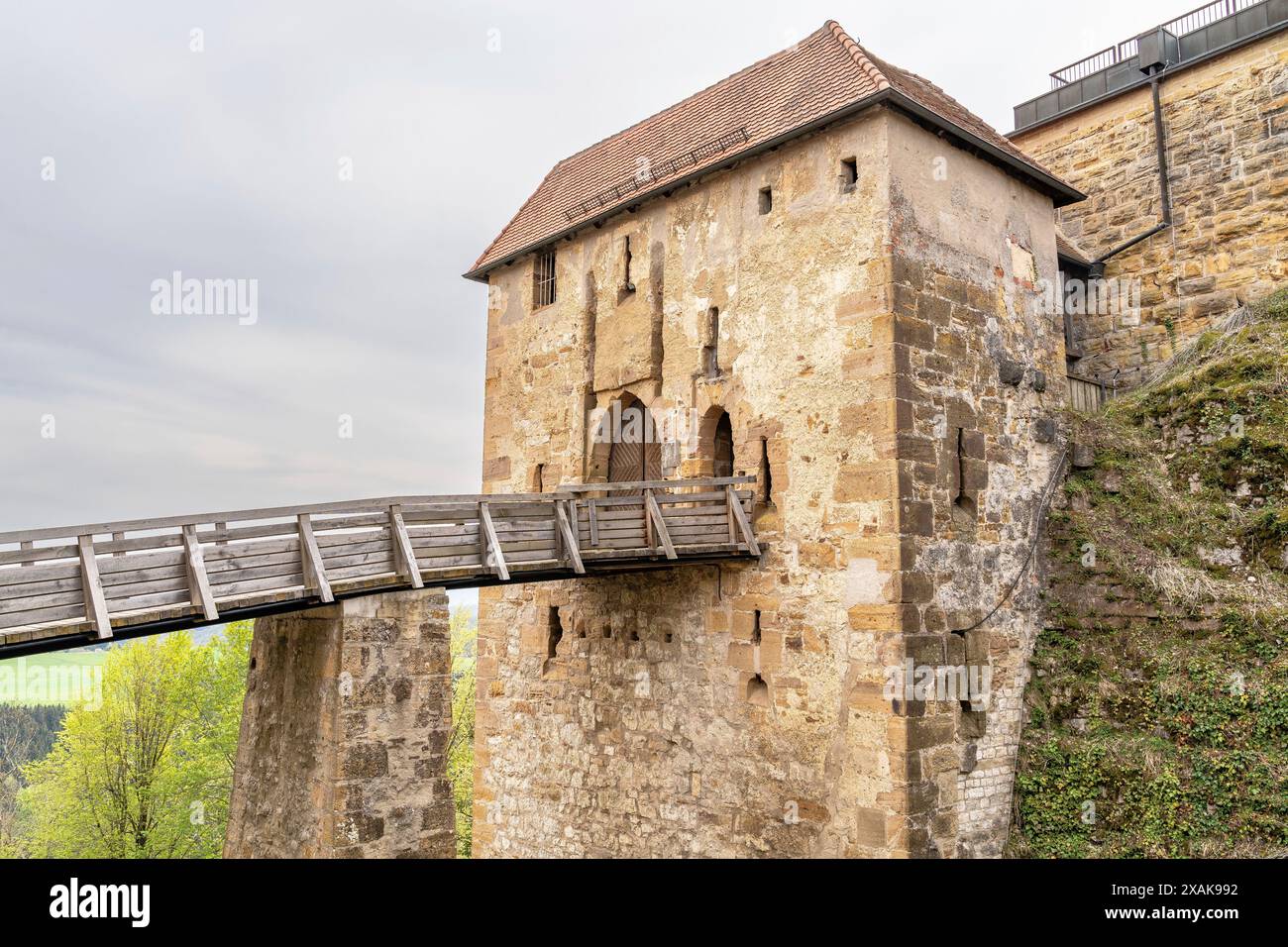 Europa, Deutschland, Baden-Württemberg, Schwäbisch Gmünd, Schloss Hohenrechberg Stockfoto