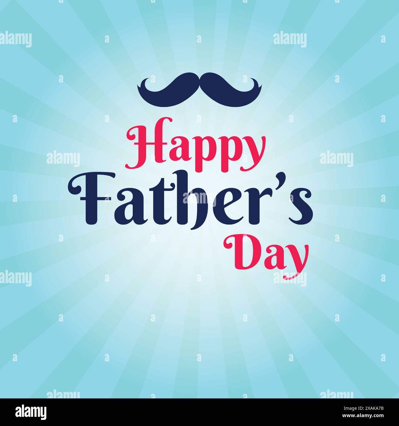 Glücklicher Vatertag soziale Post Design, Grußkarte Design, Vektor Illustration Stock Vektor