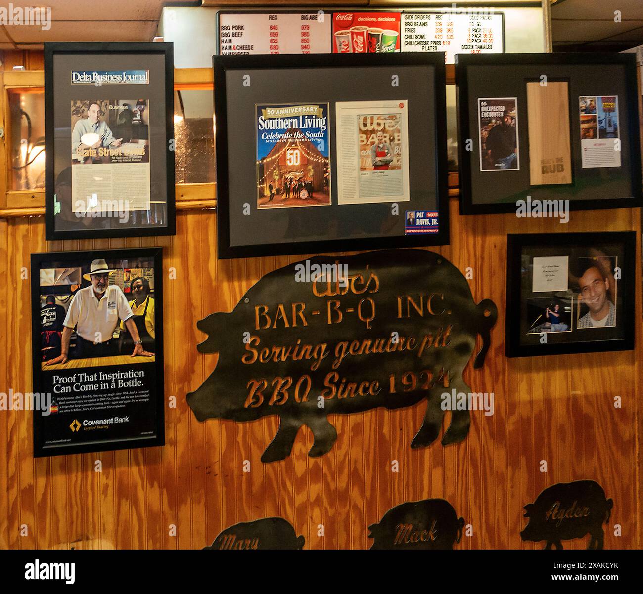 Abe's BAR-B-Q Restaurant in Clarksdale Mississippi Stockfoto