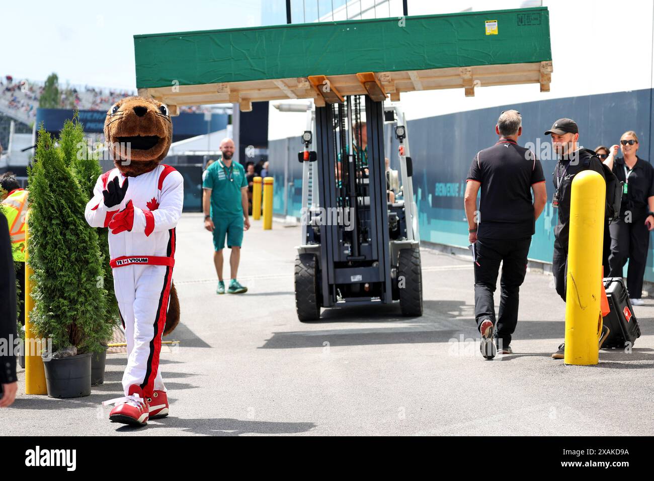 Montreal, Kanada. Juni 2024. Circuit Atmosphäre - Maskottchen. 07.06.2024. Formel-1-Weltmeisterschaft, Rd 9, Grand Prix Von Kanada, Montreal, Kanada, Übungstag. Das Foto sollte lauten: XPB/Alamy Live News. Stockfoto