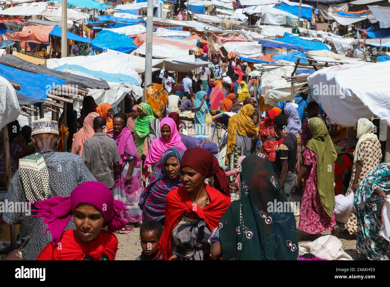 Addis Abeba. Mai 2024. Dieses Foto vom 27. Mai 2024 zeigt einen Markt in Bati, Äthiopien. Quelle: Michael Tewelde/Xinhua/Alamy Live News Stockfoto