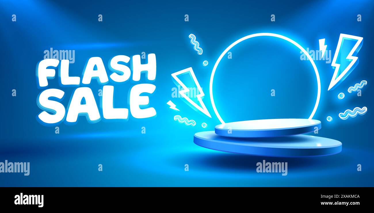 Flash Sale Event, großes Angebot, Plakatschild. Vektor Stock Vektor