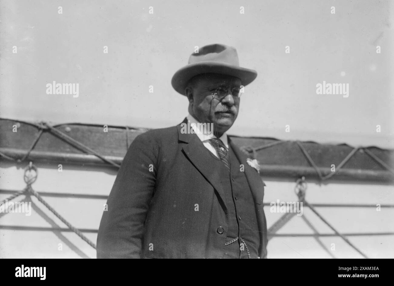 Col. Roosevelt auf S.S. VANDYCK, zwischen 1910 und 1915. Stockfoto