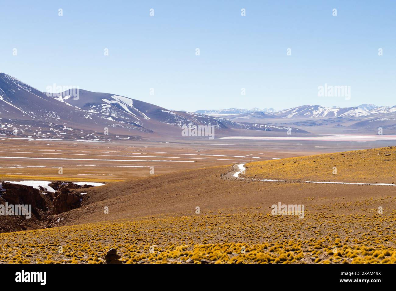 Bolivianischen Landschaft, Salvador Dali Desert View. Schöne Bolivien Stockfoto