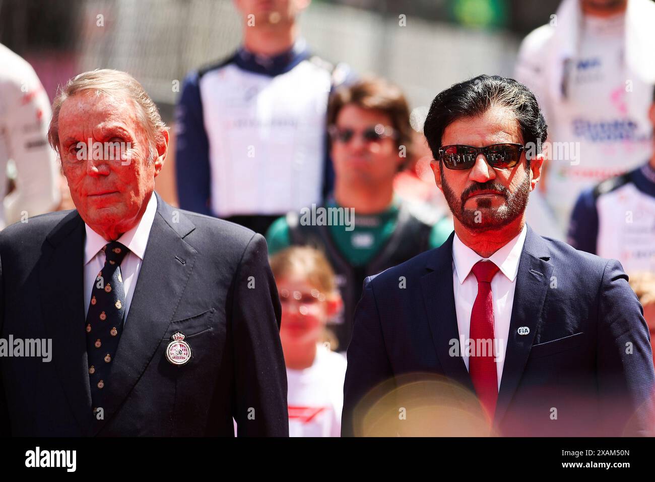 Monte-Carlo, Monaco. Mai 2024. Michel Boeri (Präsident des Automobile Club de Monaco), Mohammed Ben Sulayem (VAE, FIA-Präsident), am 26. Mai 2024 auf dem Circuit de Monaco in Monte-Carlo, Monaco. (Foto von HOCH ZWEI) Credit: dpa/Alamy Live News Stockfoto