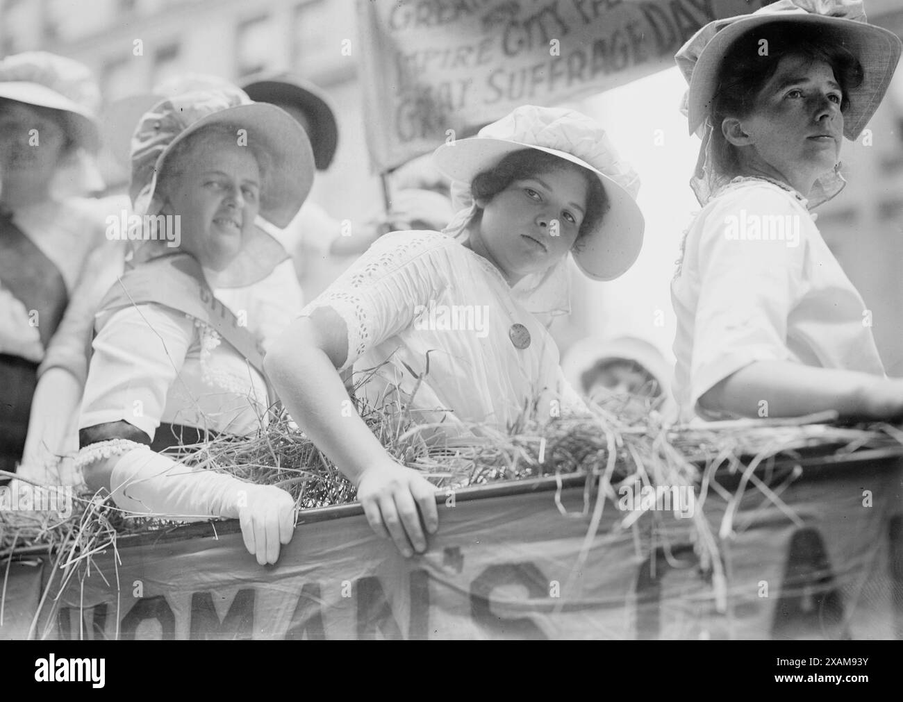 Wahlrecht Strohfahrt, zwischen c1910 und c1915. Stockfoto