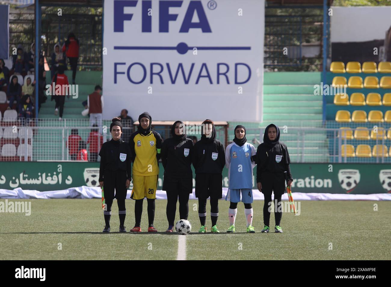 Herat gewann den Titel in der Women’s Football League, nachdem er Kabul 3-2 im Finale besiegt hatte. Stockfoto