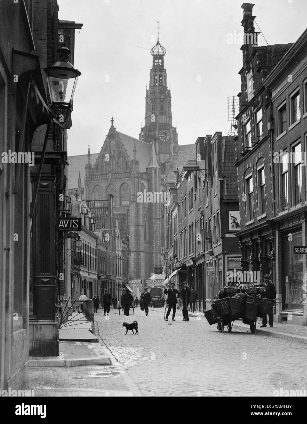 Straßenszene, Haarlem, Niederlande, 1906-1917. Stockfoto