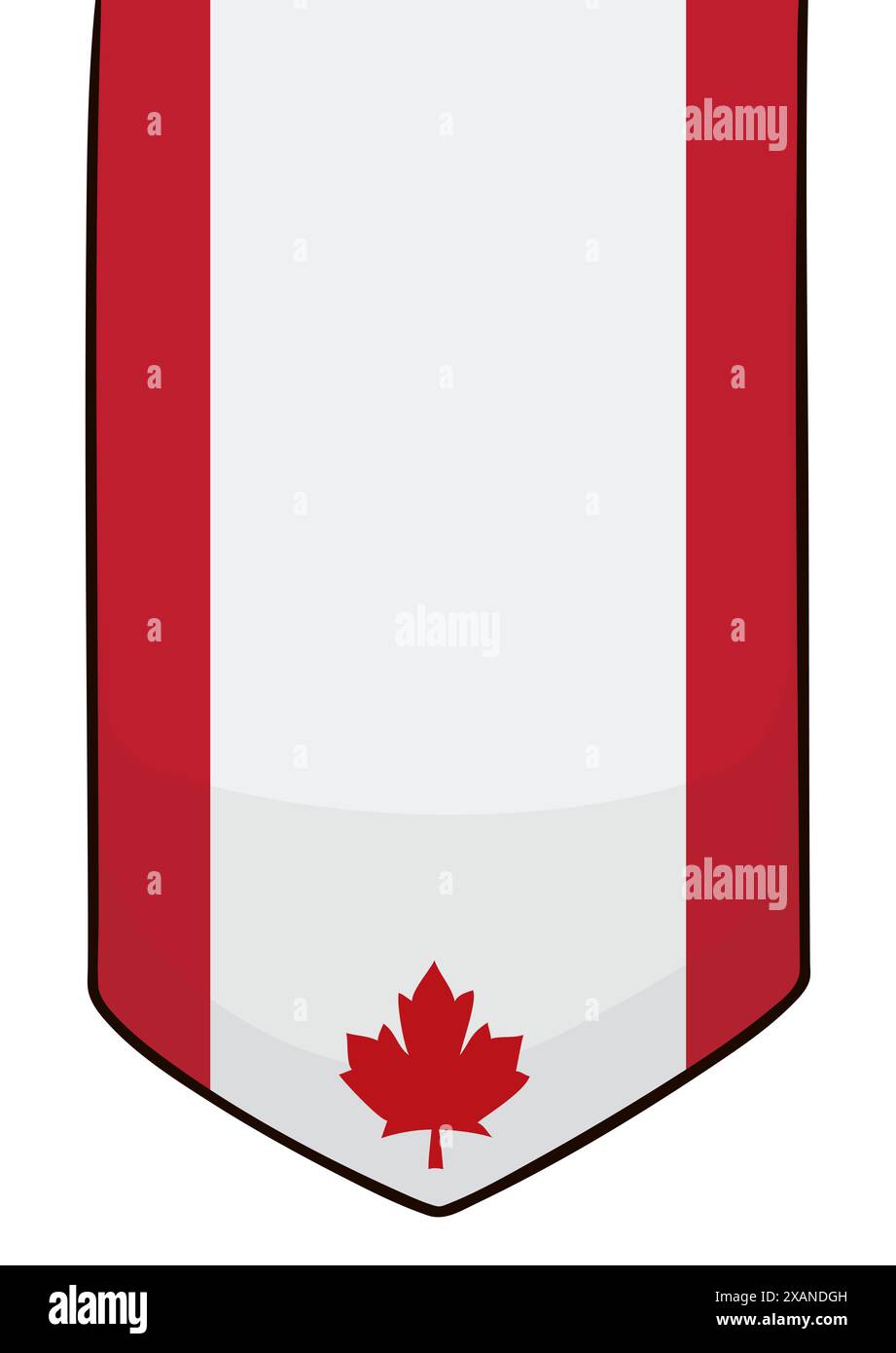 Hängende Bannerschablone mit kanadischem Design im Cartoon-Stil auf weißem Hintergrund. Stock Vektor