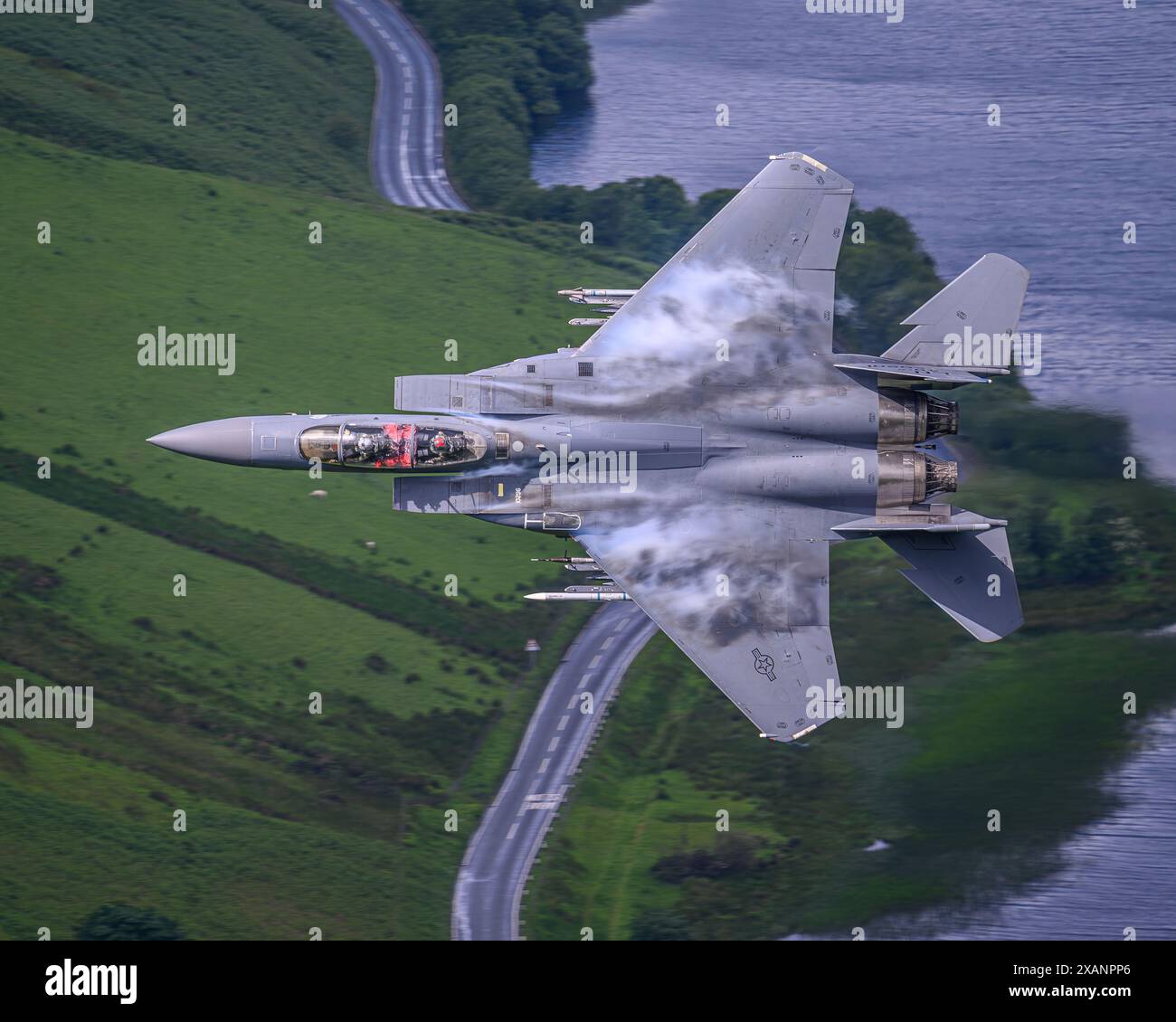Mach Loop USAF F15 Low-Level-Training Stockfoto