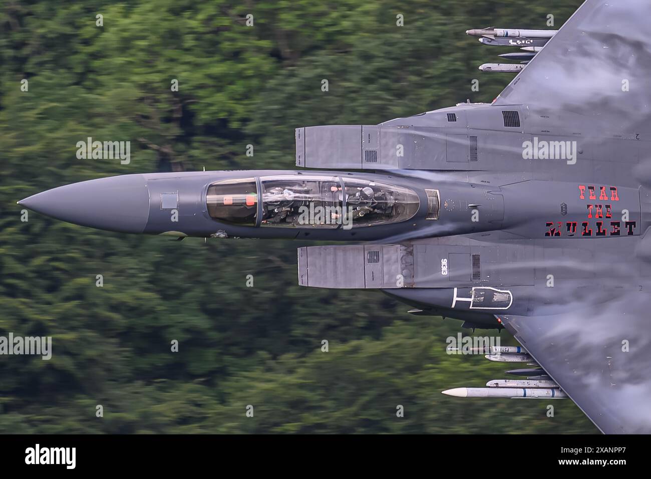 Mach Loop USAF F15 Low-Level-Training Stockfoto