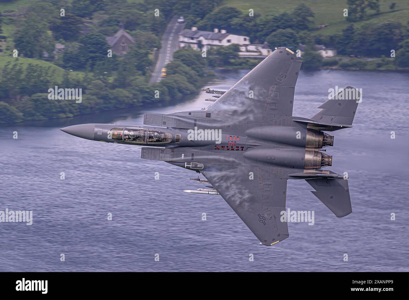 Mach Loop USAF F15 Low-Level-Training Stockfoto