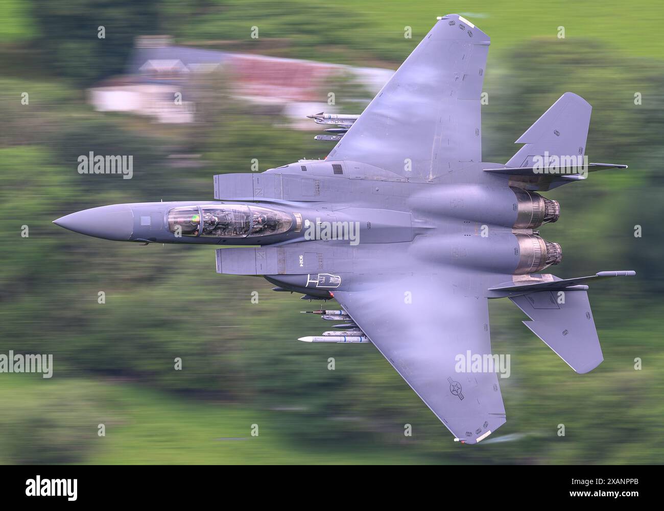 Mach Loop USAF F15 Low-Level-Training Stockfoto