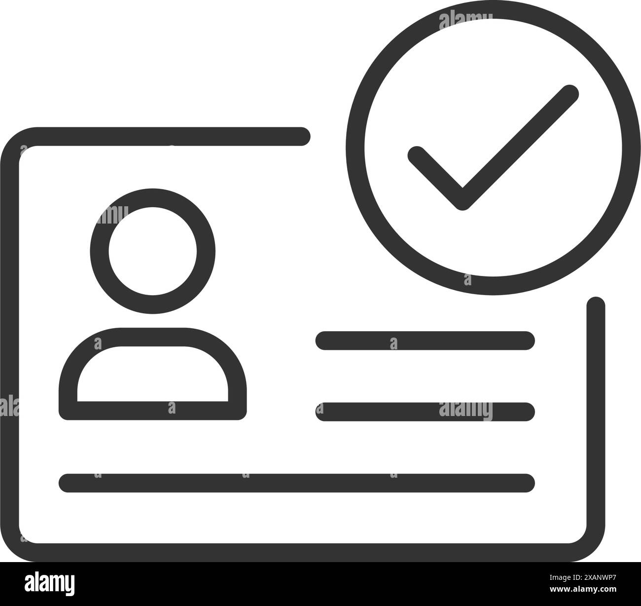 Führerscheinsymbol in flacher Ausführung. Vektorillustration des Identifizierungsdokuments auf isoliertem Hintergrund. Profilkarte unterzeichnen Geschäftskonzept. Stock Vektor
