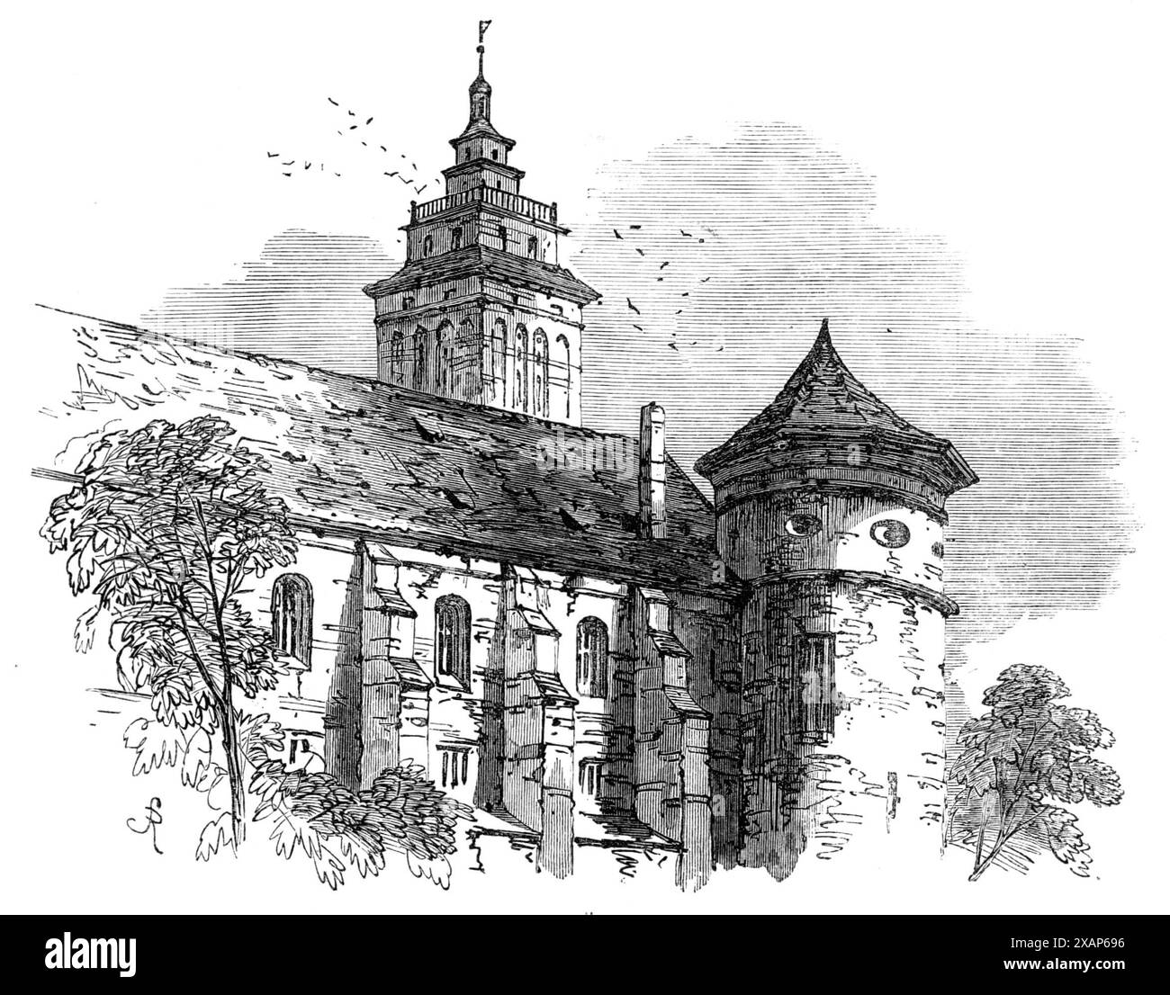 K&#xf6;Niggsberg and Dantzic: The Castle, K&#xf6;Niggsberg, 1869. „Das Schloss... gehört zu den auffälligsten und interessantesten Objekten am K&#xf6;Niggsberg“. Aus Illustrated London News, 1869. Stockfoto