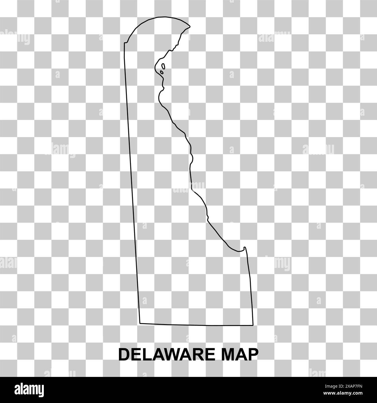 Delaware Kartenform, vereinigte Staaten von amerika. Symbolvektordarstellung für flache Konzepte. Stock Vektor