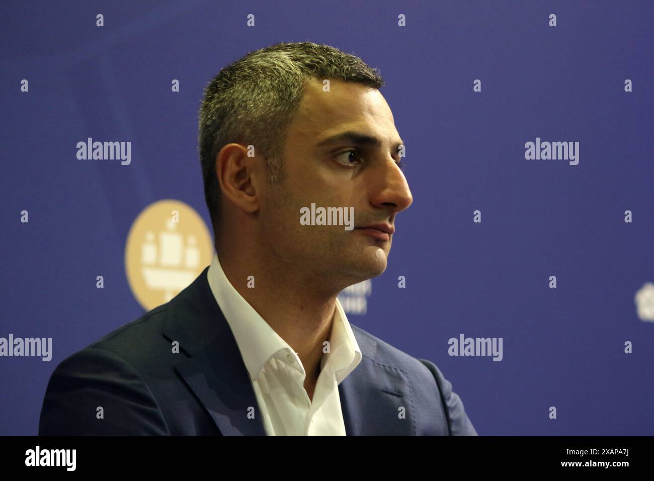 Sankt Petersburg, Russland. Juni 2024. Aleksandr Isajewitsch, Generaldirektor des Verwaltungsrats der Russischen Gesellschaft für kleine und mittlere Unternehmen, nimmt an einer Sitzung zum Thema KMU 2,0: Der Weg zum Geschäft von morgen im Rahmen des Internationalen Wirtschaftsforums von St. Petersburg 2024 Teil (Credit Image: © Maksim Konstantinov/SOPA images via ZUMA Press Wire) NUR REDAKTIONELLE VERWENDUNG! Nicht für kommerzielle ZWECKE! Stockfoto