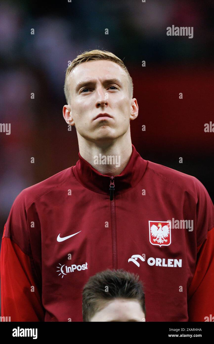 Adam Buksa aus Polen wurde während der internationalen Freundschaften zwischen Polen und der Ukraine bei PGE Narodowy gesehen. Endstand; Polen 3:1 Ukraine. Stockfoto