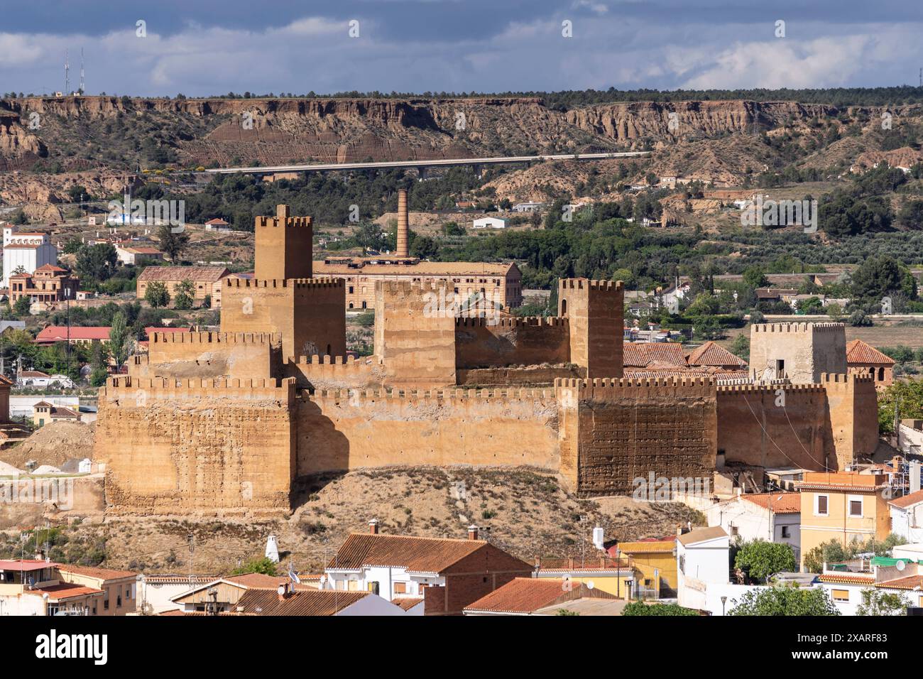 Alcazaba, Guadix Castle, Guadix, Granada Geopark, Granada Provinz, Andalusien, Spanien. Stockfoto