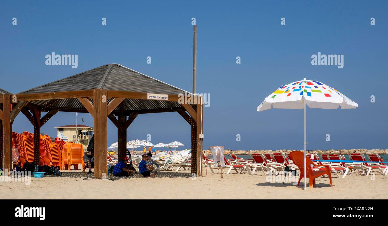 Mitsisim Beach, Tel Aviv Stockfoto