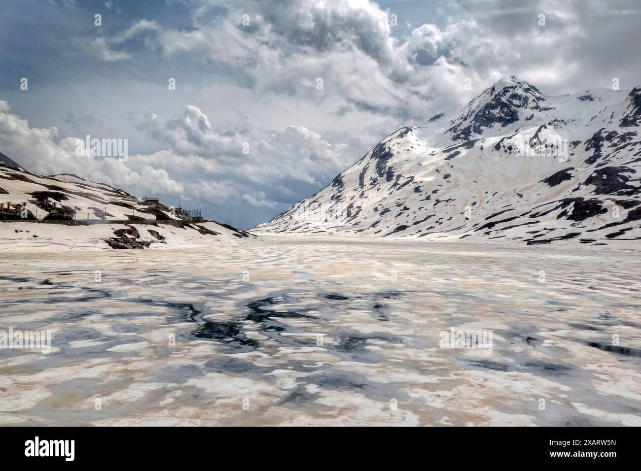 Alp Grum auf dem Bernina Express St. Moritz nach Tirano Stockfoto