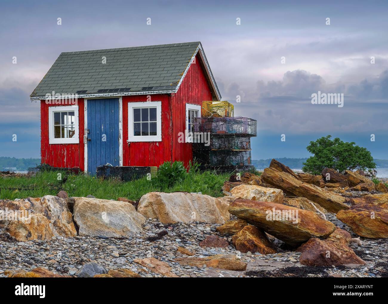 Cooks Angelhütte auf Bailey Island, Maine. Stockfoto