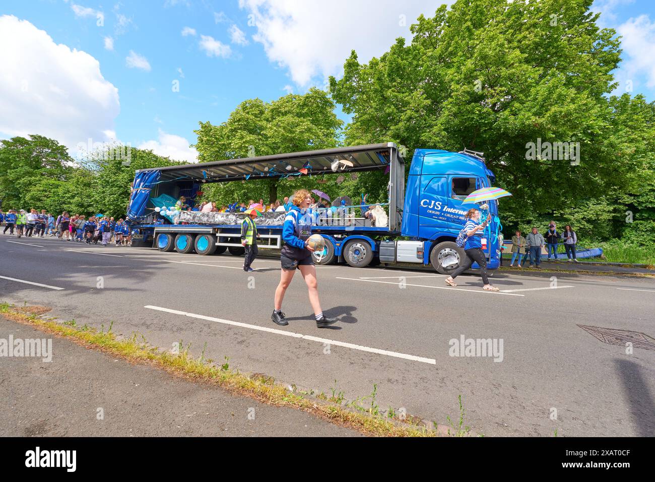 Karnevalsparade in Long Eaton, Derbyshire, Großbritannien 2024 Stockfoto