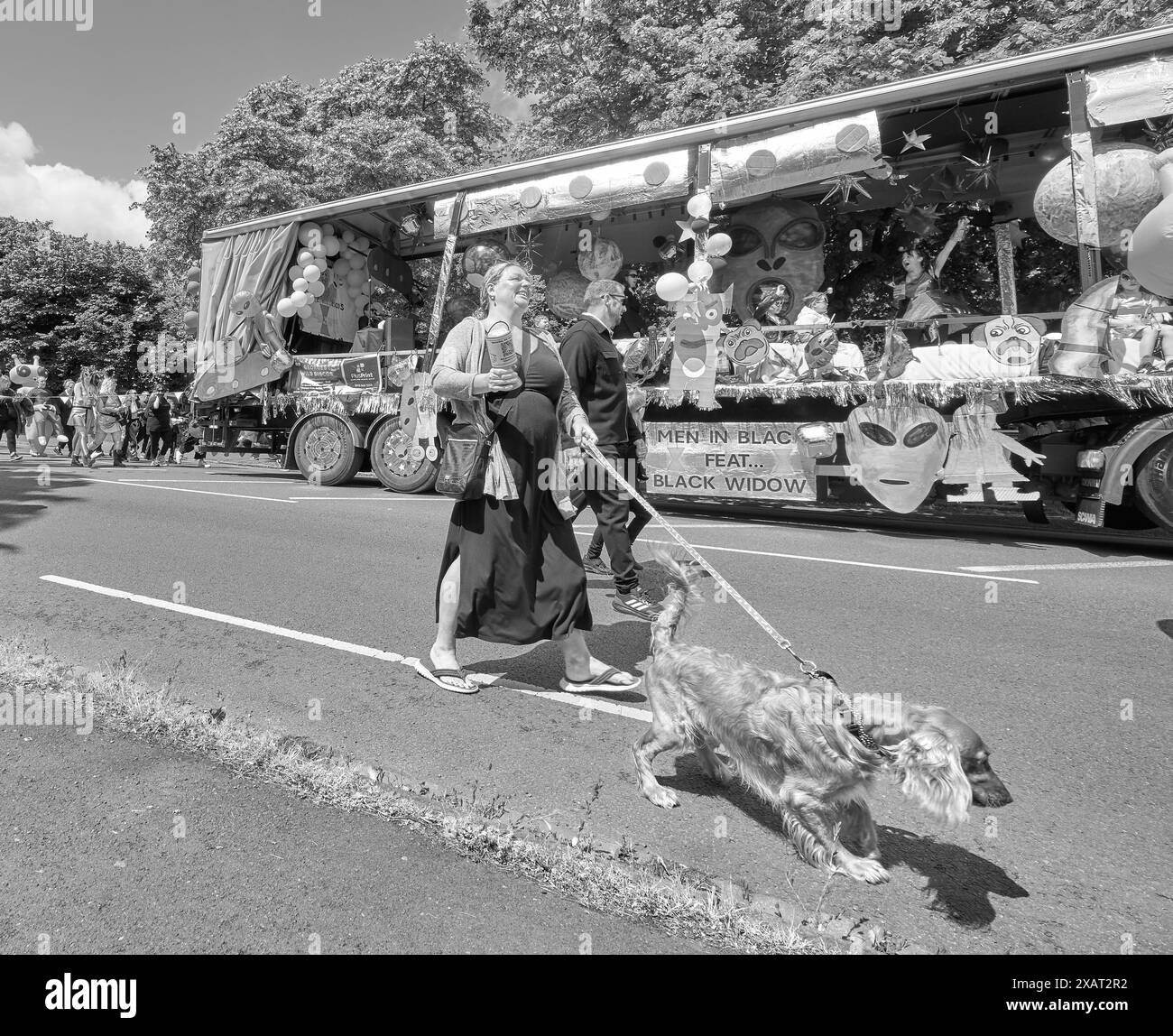 Karnevalsparade in Long Eaton, Derbyshire, Großbritannien 2024 Stockfoto