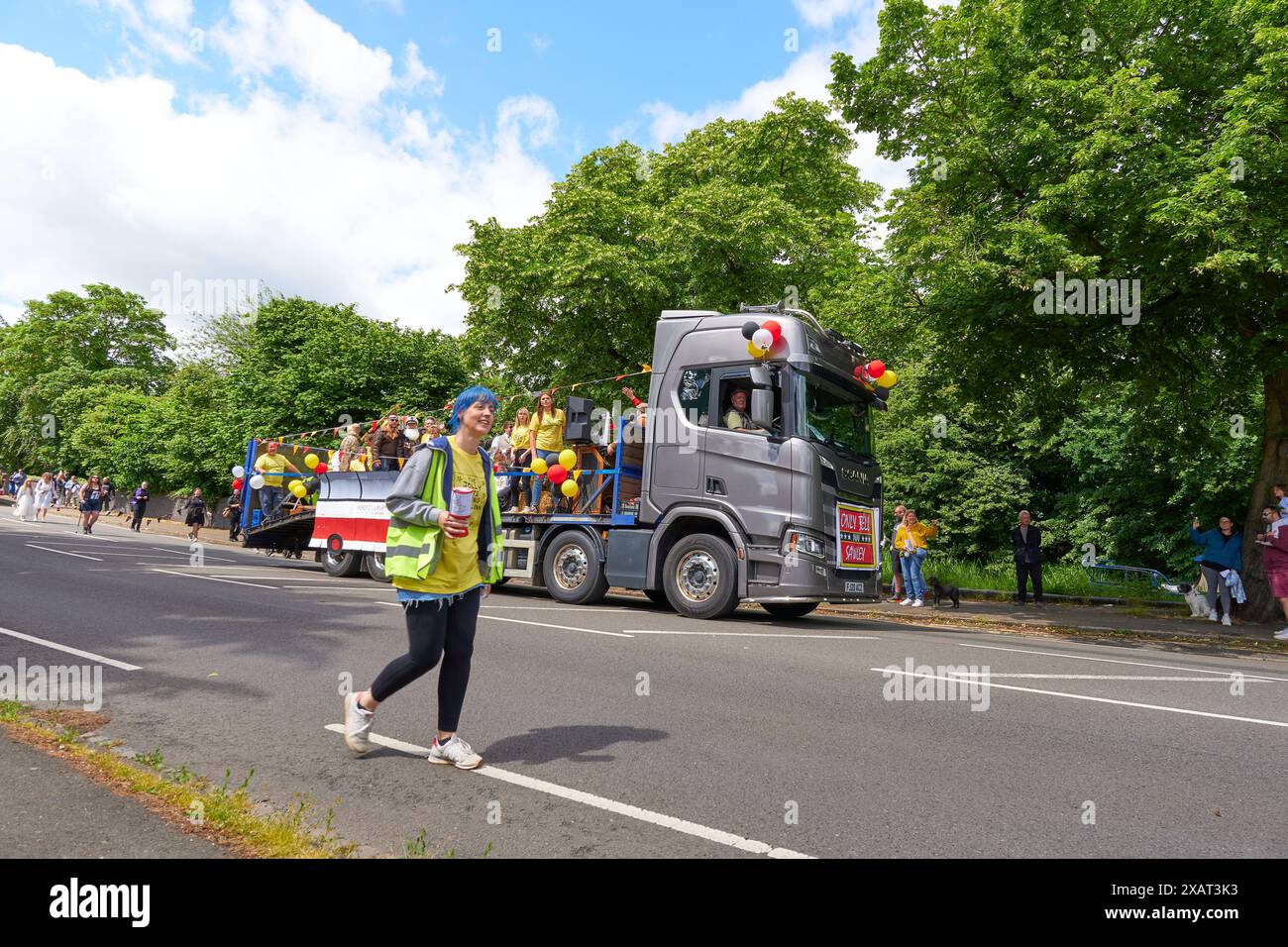 Karnevalsparade in Long Eaton, Derbyshire, Großbritannien 2024 Stockfoto