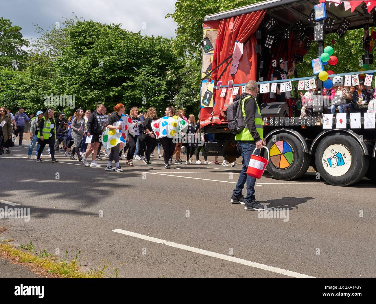 Karnevalsparade in Long Eaton, Derbyshire, Großbritannien 2024 Stockfoto