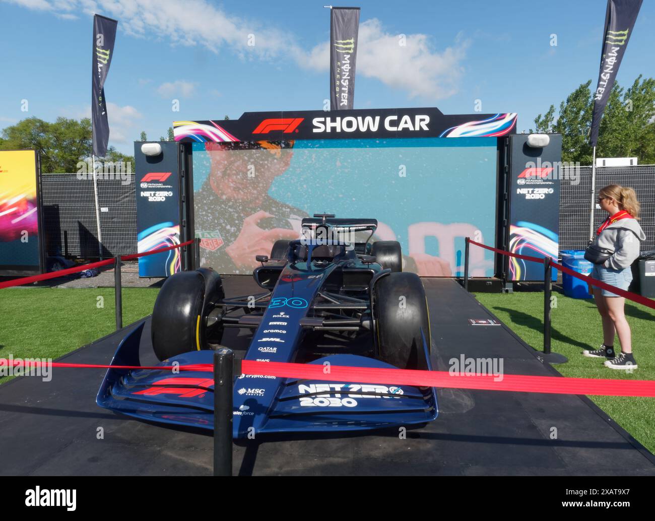 Formel 1 Net Zero 2030 zeigt das Fahrzeug beim Großen Preis von Kanada in Montreal, Quebec, Kanada Stockfoto