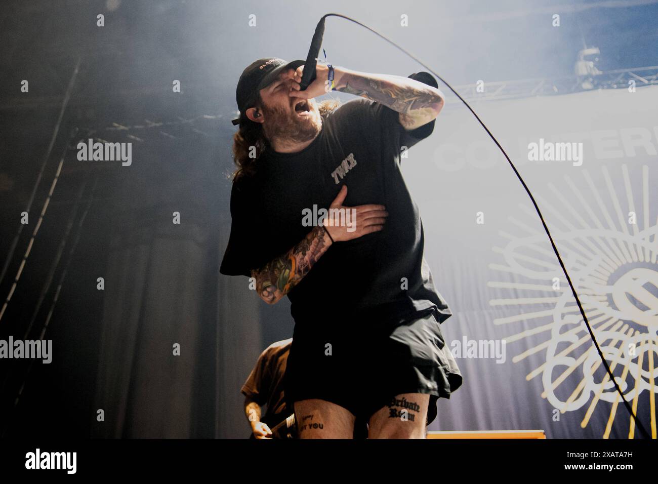 Der Sänger Brendan Murphy von der Melodic-Hardcore-Band Pendant bei seinem Auftritt bei Rock am Ring in Nürnberg. Nürnberg Bayern Deutschland *** Sänger Brendan Murphy von der melodischen Hardcore-Band Pendant während seines Auftritts beim Rock am Ring in Nürnberg Nürnberg Bayern Deutschland Stockfoto