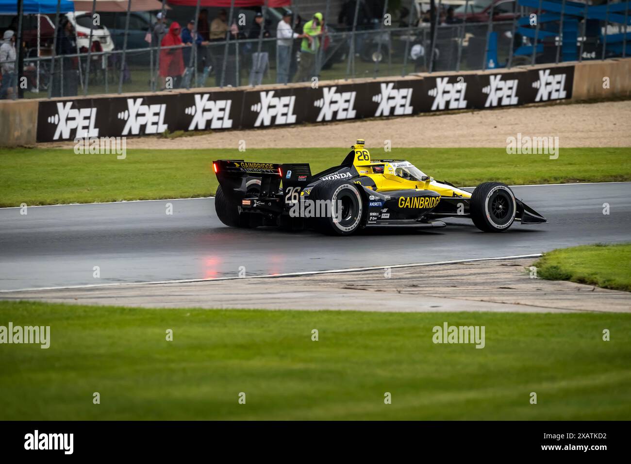 Elkhart Lake, Wi, USA. Juni 2024. COLTON HERTA (26) aus Valencia, Kalifornien, qualifiziert sich für den XPEL Grand Prix auf der Road America in Elkhart Lake, WI. (Kreditbild: © Walter G. Arce Sr./ASP via ZUMA Press Wire) NUR REDAKTIONELLE VERWENDUNG! Nicht für kommerzielle ZWECKE! Stockfoto