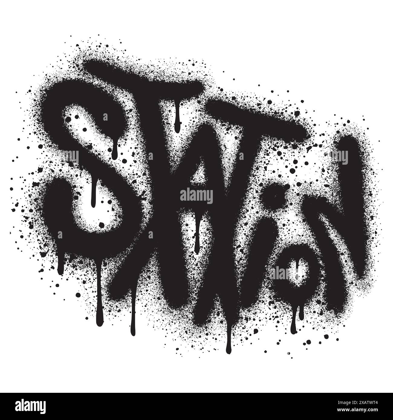 Graffiti-Station Word gesprüht isoliert mit weißem Hintergrund. Stock Vektor