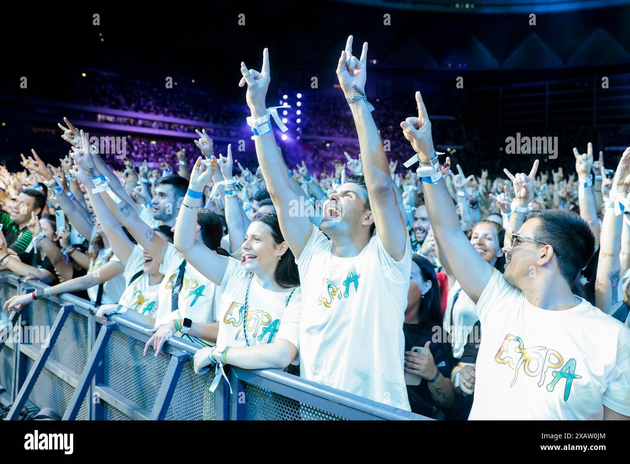 Sevilla, Spanien. Juni 2024. Die Estopa-Gruppe gibt am 08. Juni 2024 ein Konzert im La Cartuja-Stadion zum 25-jährigen Bestehen der Musik in Sevilla, Spanien. (Foto: Jose Luis Contreras/Dax Images) (Foto: DAX Images/NurPhoto) Credit: NurPhoto SRL/Alamy Live News Stockfoto