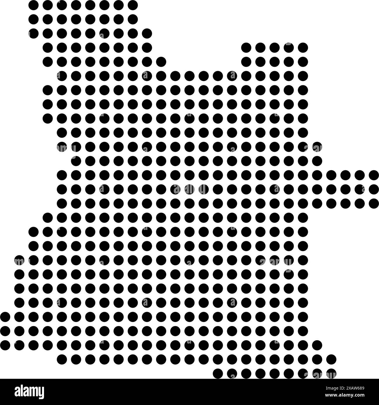 Angola Kartensymbol, Angola Land auf dem afrikanischen Kontinent Illustrationsdesign Stock Vektor